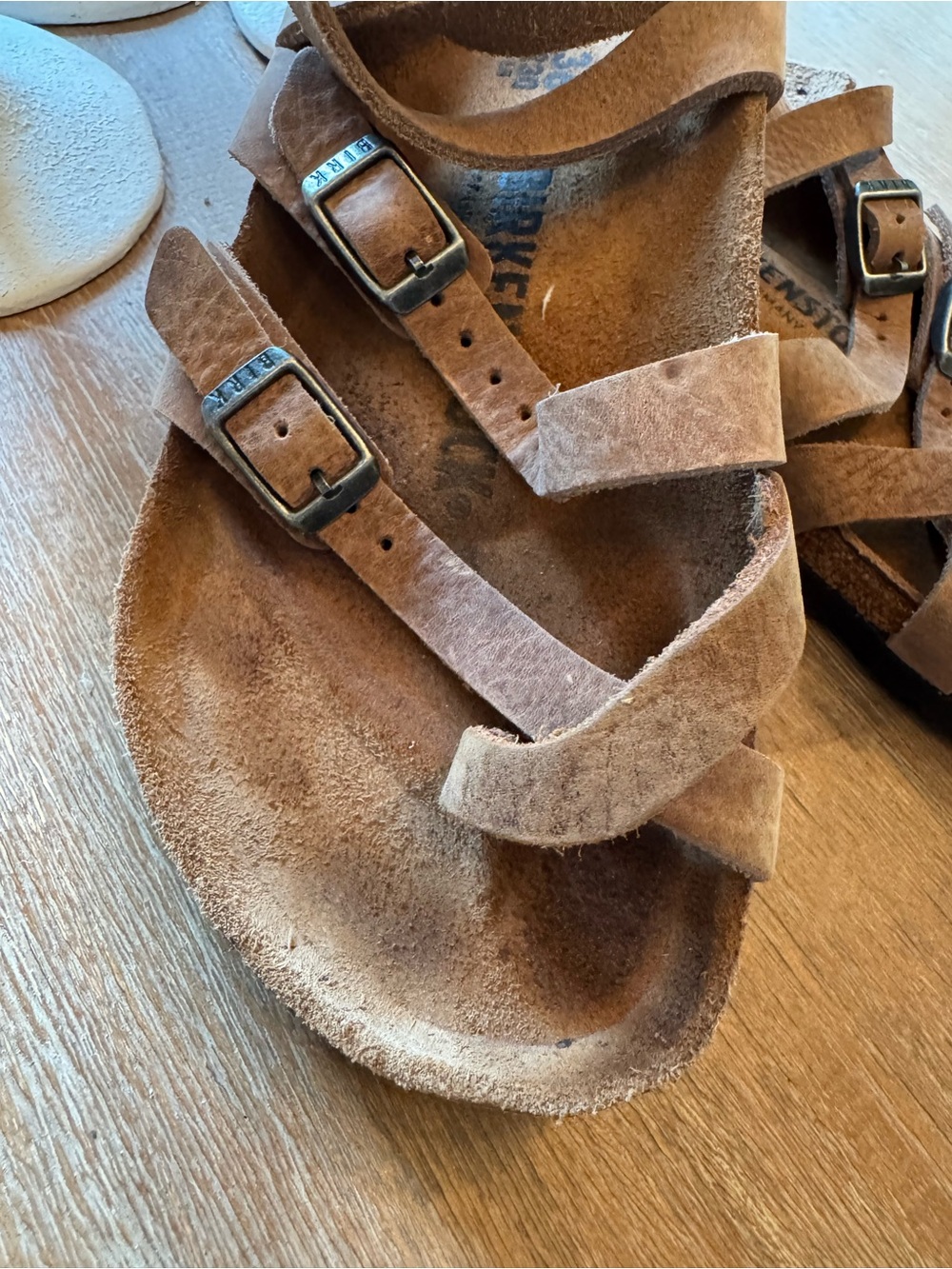 Birkenstock Tan leather sandals with ankle straps size 36 - Picture 5 of 6